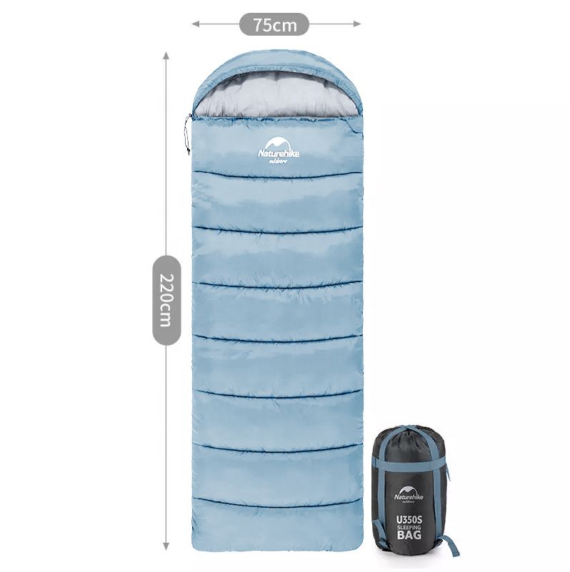 Мешок спальный NH20MSD07-U350S (ПРАВЫЙ) голубой Naturehike