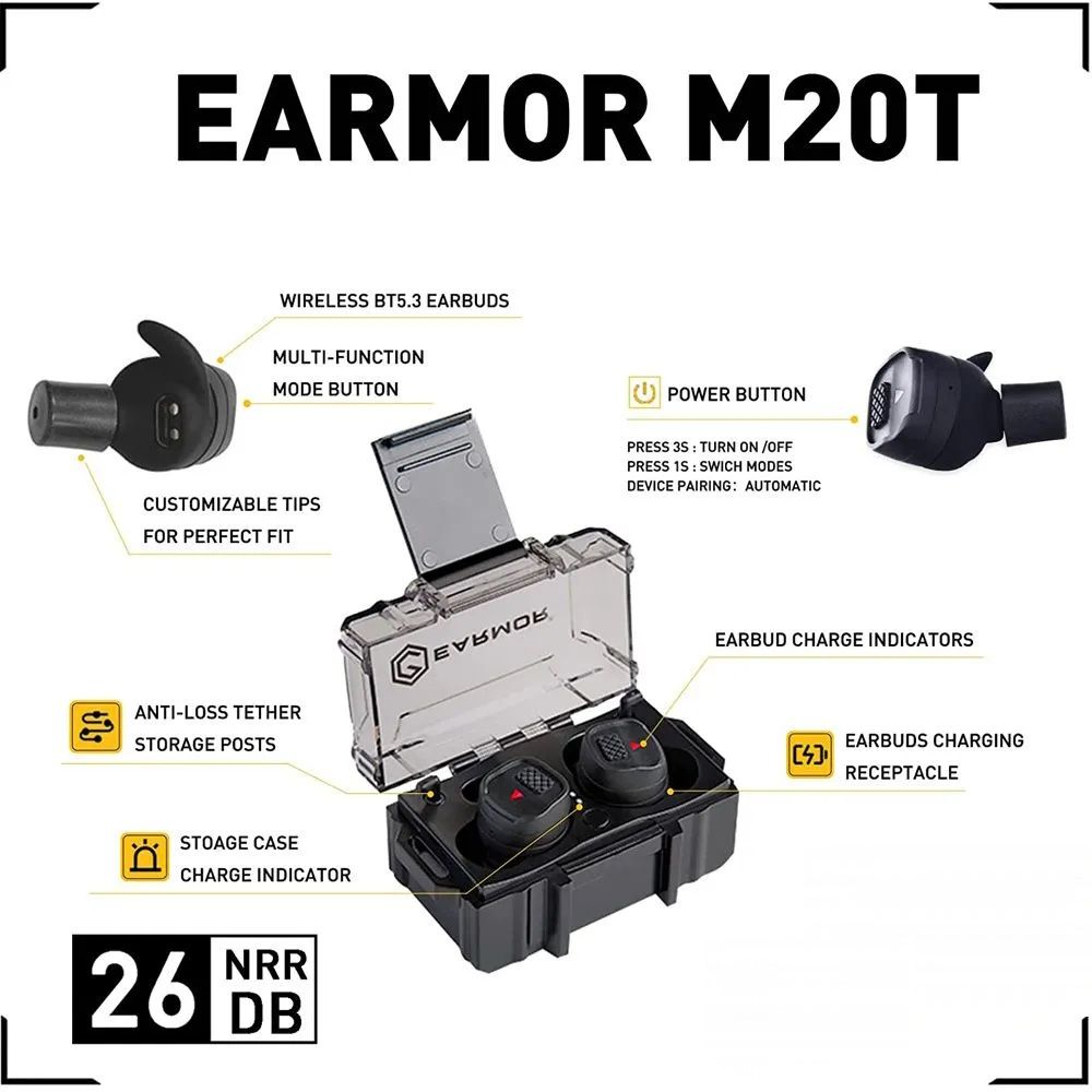 Активные беруши с Bluetooth M20T Earmor