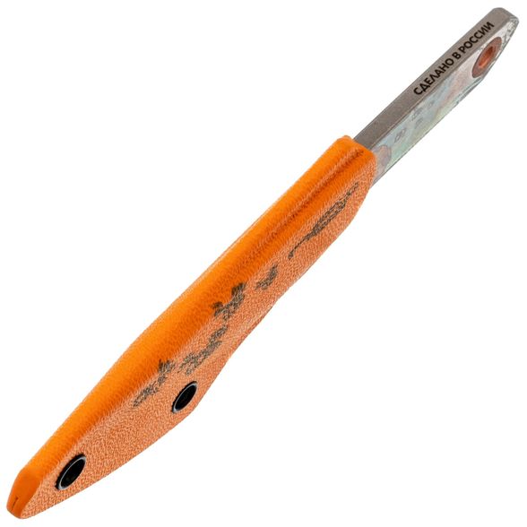 Нож киридаши KOI Винни-Пух #1 Orange Stonewash сталь AUS-8 N.C.Custom