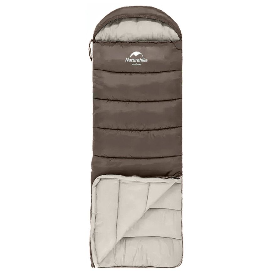 Мешок спальный NH20MSD07-U350S (ЛЕВЫЙ) коричневый Naturehike